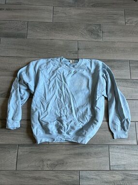Women's Light Blue Crewneck Sweatshirt - Soft Everyday Layer